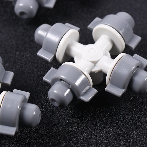 10Pcs Atomizing Mist Irrigation Nozzle Cross Shape Four-Way Drip Irrigation Sprinkler Garden Hose Watering Nozzle Zpaxo Default Title