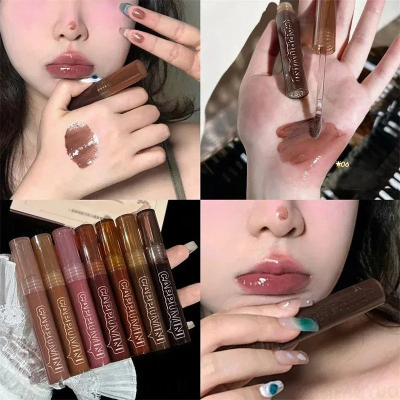 7 Colors Mirror Watery Lip Gloss Moisturizing Nature Hydrating Liquid Zpaxo 06