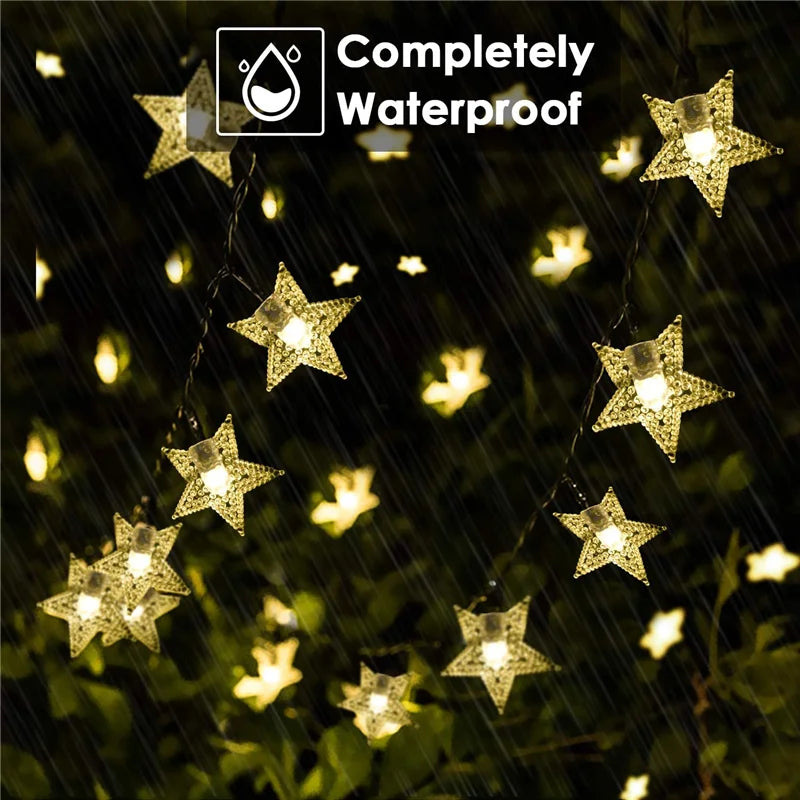 Solar Star Light RGB Warm Christmas Decoration Twinkle Fairy Lamp Zpaxo