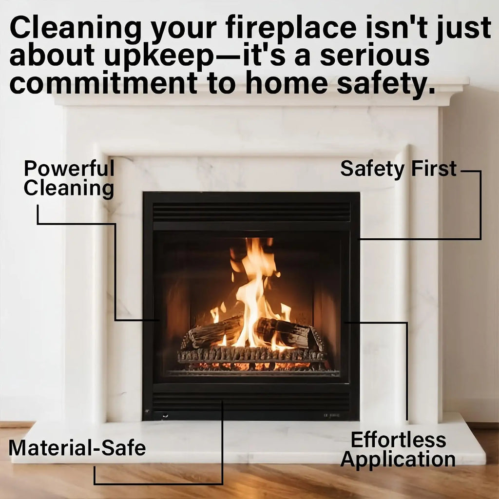 Fireplace Glass Cleaner Soot Remover Spray Powerful Gentle Stove Tile