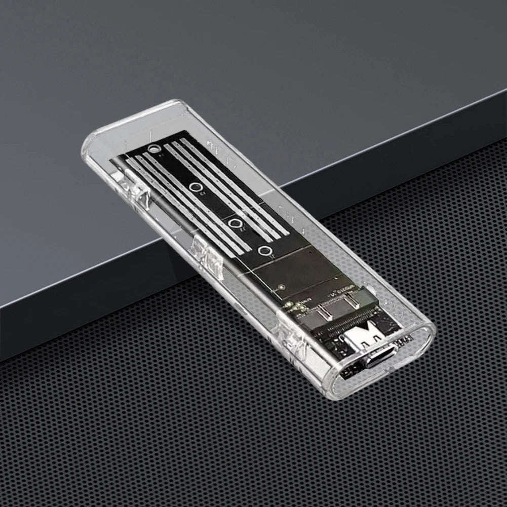 M 2 NGFF SATA C USB 3 1 Hard Disk Box 10Gbps Transparent External SSD
