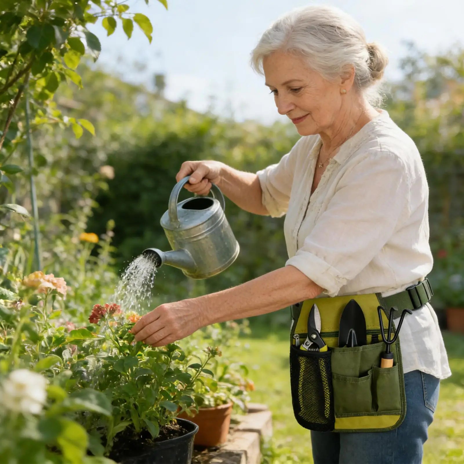 Adjustable Garden Tool Belt Unisex Multi-pocket Heavy Duty Pouch Work