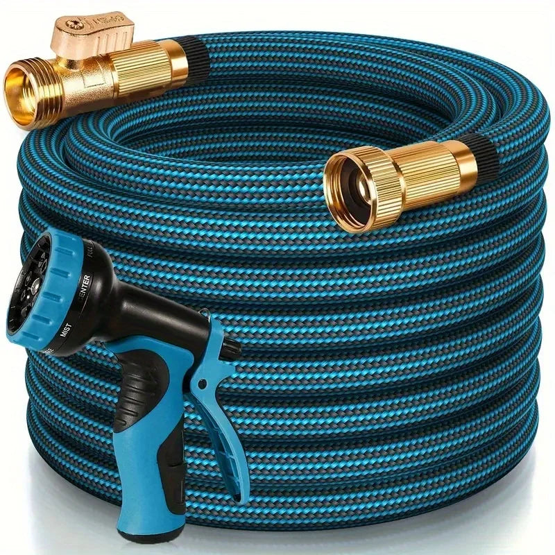 US 50FT Heavy-Duty Garden Hose | Non-Expandable, with 3/4" Solid Brass Fittings, Leakproof Design, Durable Rubber Material, Zpaxo 50FT-US3 50ft