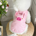 Cute Pet Vest Breathable Waffle Knit Soft Comfortable Traction Buckle Zpaxo L pink