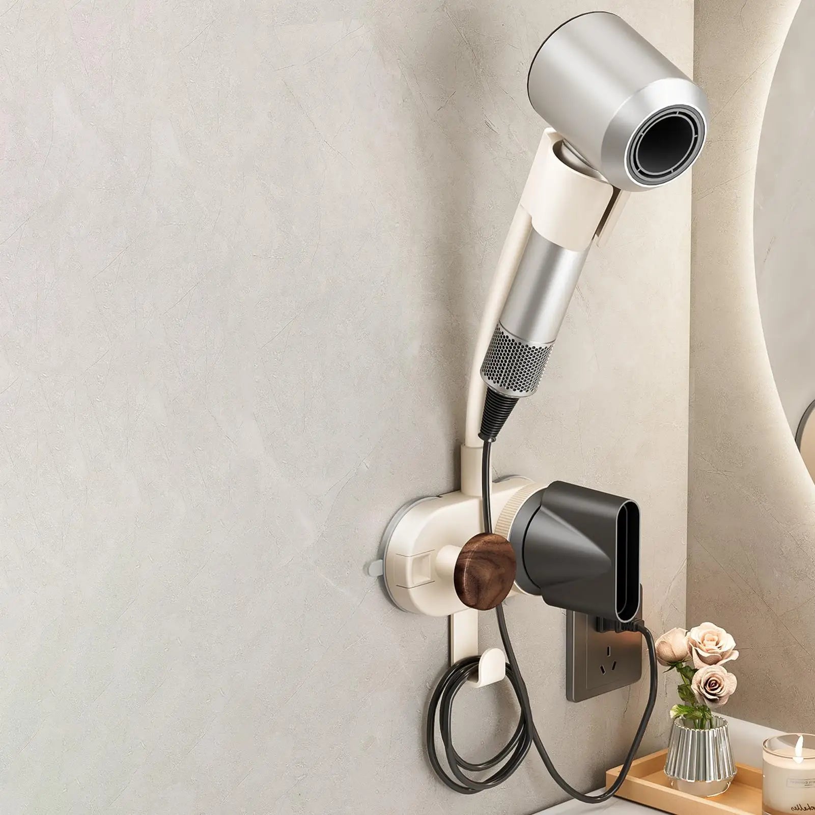 Hairdryer Holder Hands 360 Adjustable Flexible Gooseneck Blow Dryer