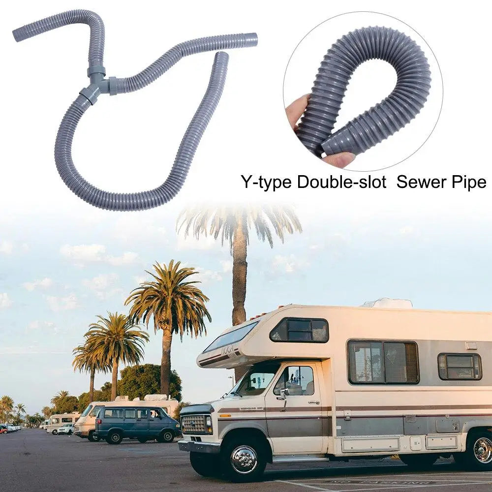 Thicken Y-type Double-slot Sewer Pipe Waste Water Outlet Durable Zpaxo
