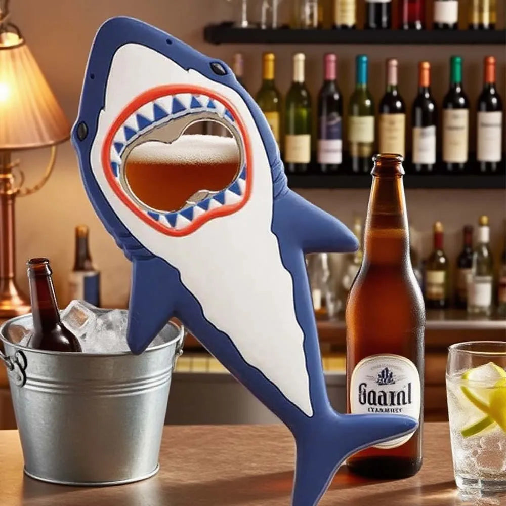 Bottle Opener Shark Magnet Beer Opener Fridge Stickers Practical Kitchen Gadgets Bottle Lid Opener Magnetic Bar Kitchen Tool Zpaxo