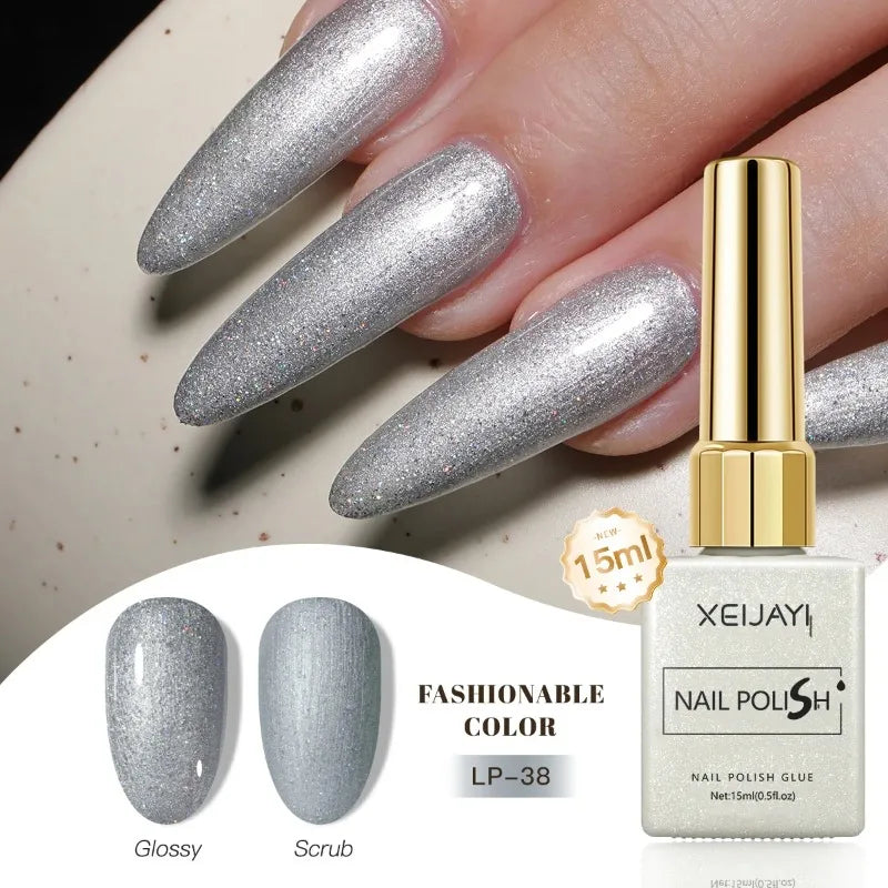 Colored Nail Varnish Gel 60 Colors Gloss Matte Ice-clear Nails Polish Zpaxo 38