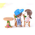 Moss Micro Landscape Succulent Plants Decoration Resin Table Chair