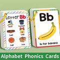 Alphabet Phonics Flash Cards Toddlers Kids English Letter Learning