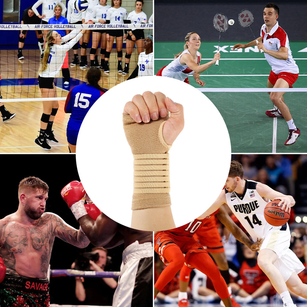 2/4PCS Sports Safety Wristband Elastic Bandage Wrist Guard Support Arthritis Sprain Band Carpal Protector Hand Shaping Sweatband Zpaxo