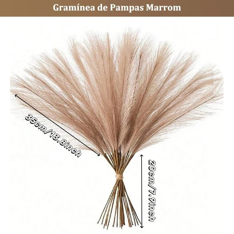10 Units/Lot 55cm Cute Decoration Fake Flower Reed Plant Simulated Artificial Pampas Christmas Wedding Party Fluffy Reed Grass Zpaxo