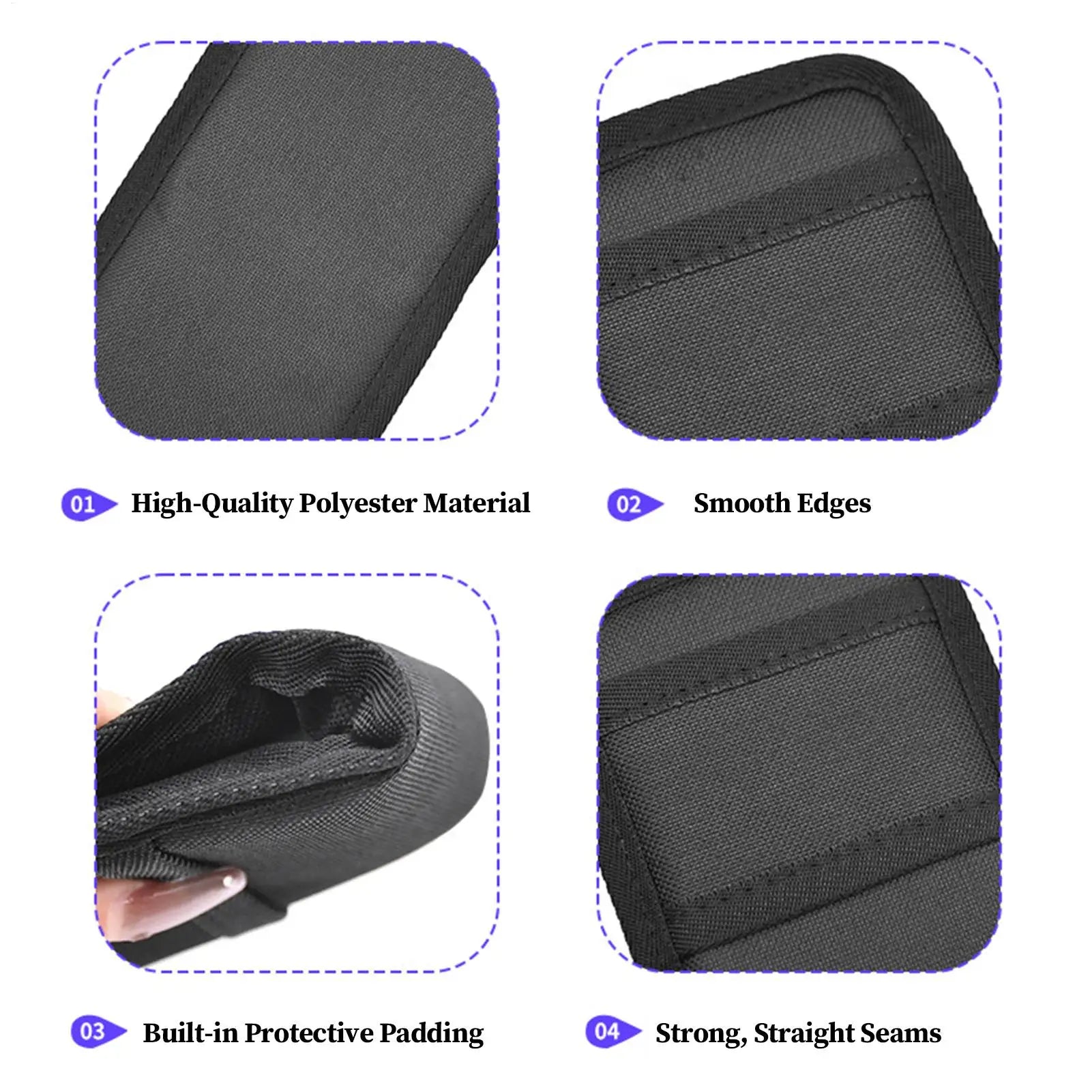 2-Pack Ratchet Strap Protectors Polyester Protective Pad Tie Down