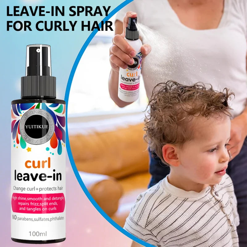 YUITIKUE Leave-In Curl Spray – Frizz Repair & Shine 100ml Leave-In Curl Spray Zpaxo