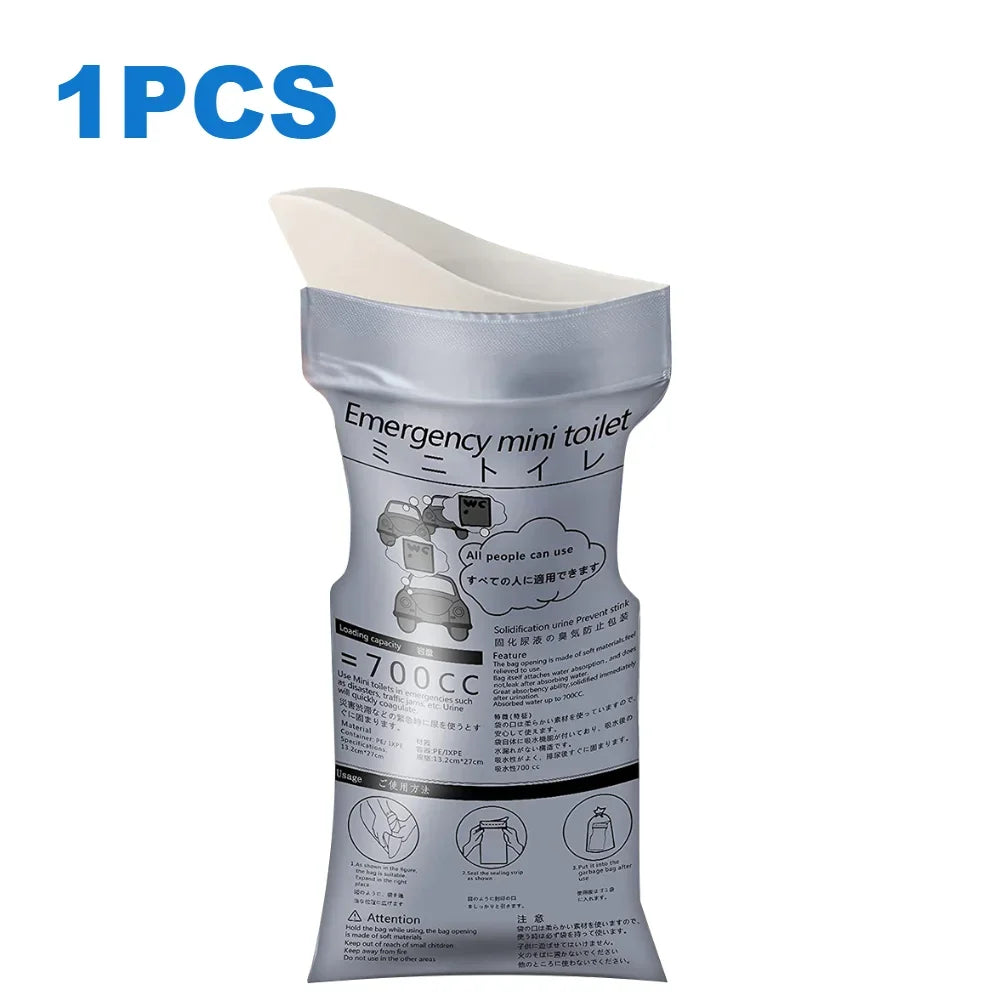 50- Outdoor Emergency Urine Bags Portable Urinal Bag Female Kids Male Zpaxo 1PC