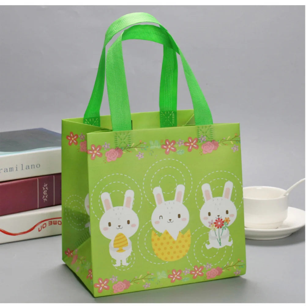 Easter Bunny Tote Gift Bag – Reusable Laminated Nonwoven Bag