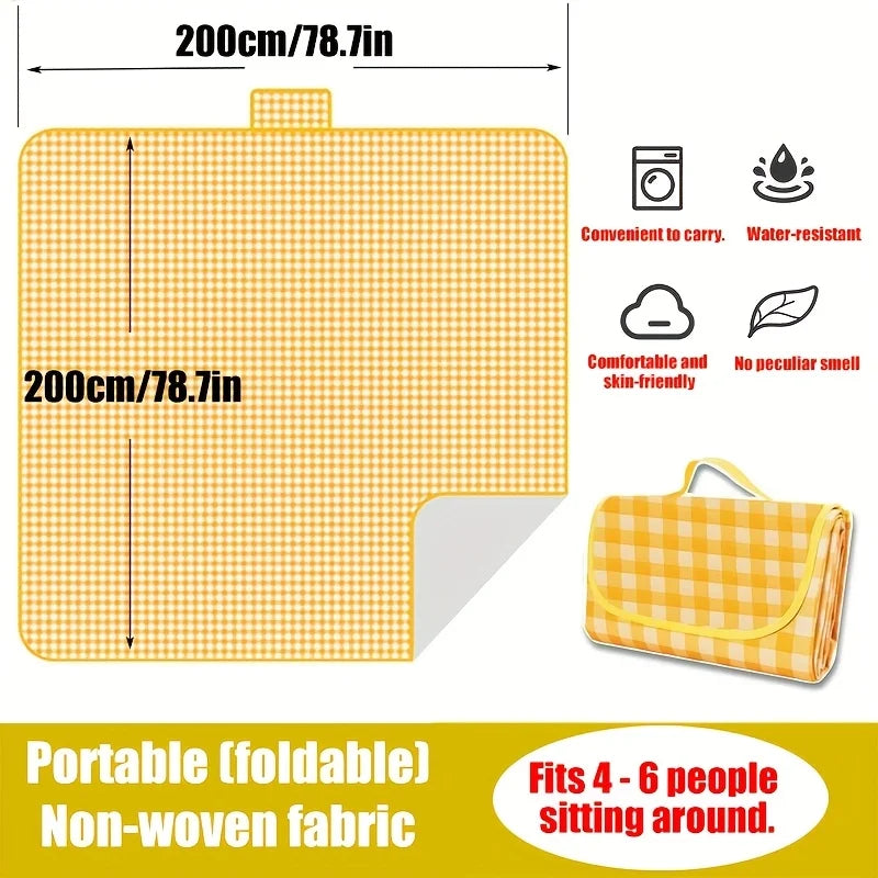 200 Portable Camping Mat Carry Bag Waterproof Thicken Picnic Blanket