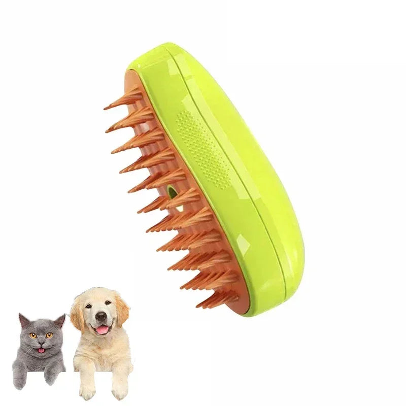 Shedding Combs 1Electric Steamy Brush Cat Dog Steam Electric Sprayer Zpaxo green