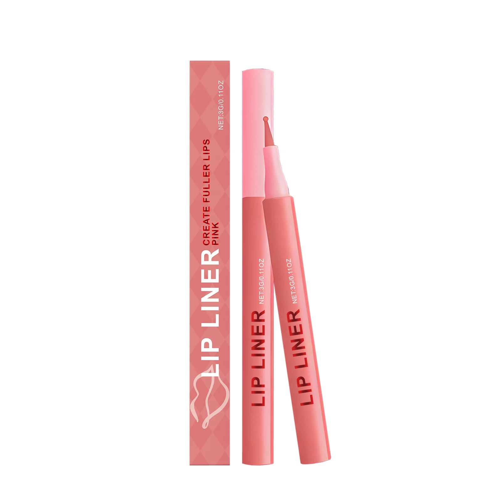 Ouhoe Waterproof Matte Lip Liner Pencil – 6 Colors Long-Lasting Lip Liner Pencil Zpaxo Pink