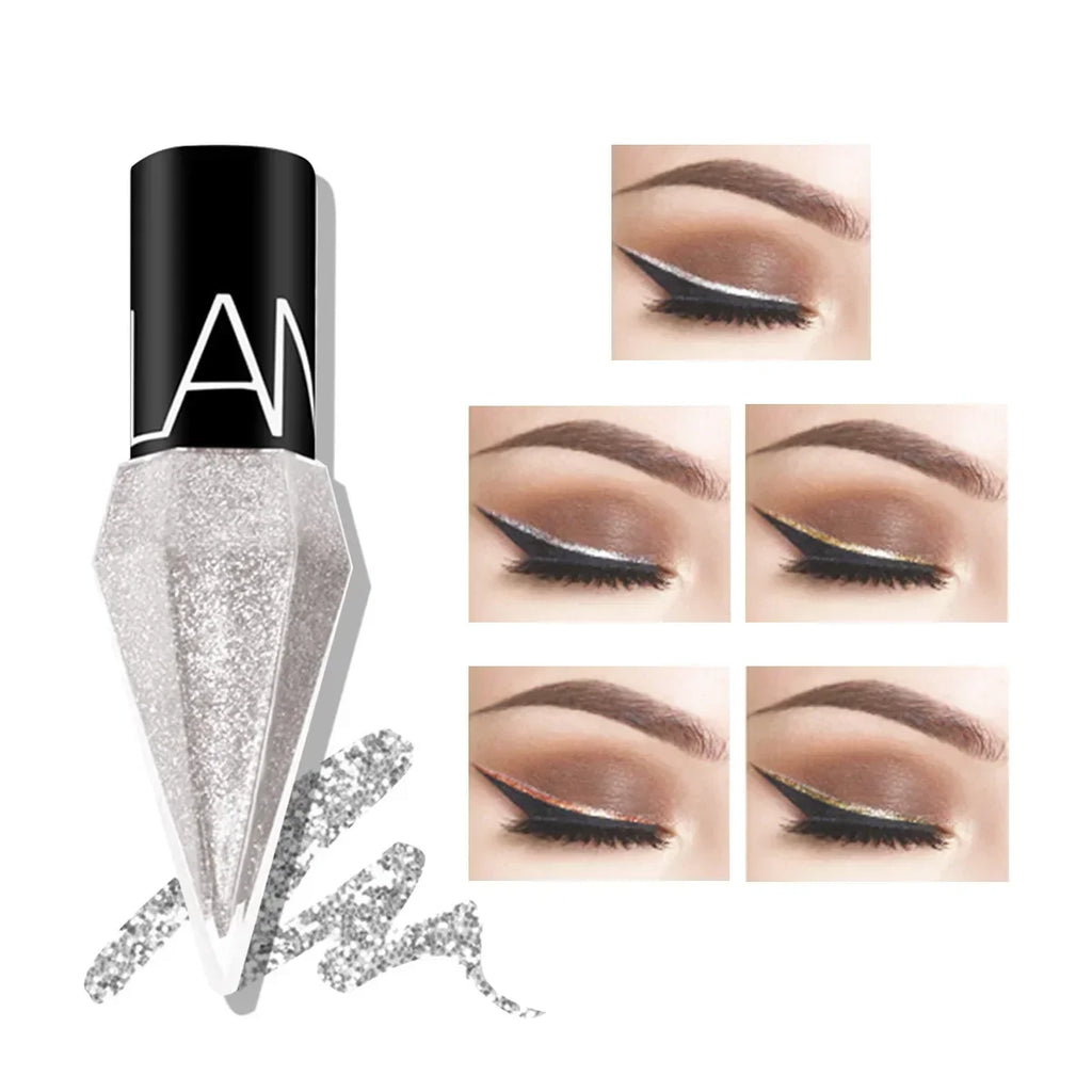 Shiny Eye Liners Pigment Silver Rose Gold Liquid Glitter Eyeshadow