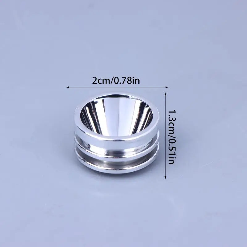 1Pc Metal S5 20mm Smooth Reflector Flashlight Reflective Cup Reflector Bow Smooth Orange Peel LED Hole 7mm Zpaxo