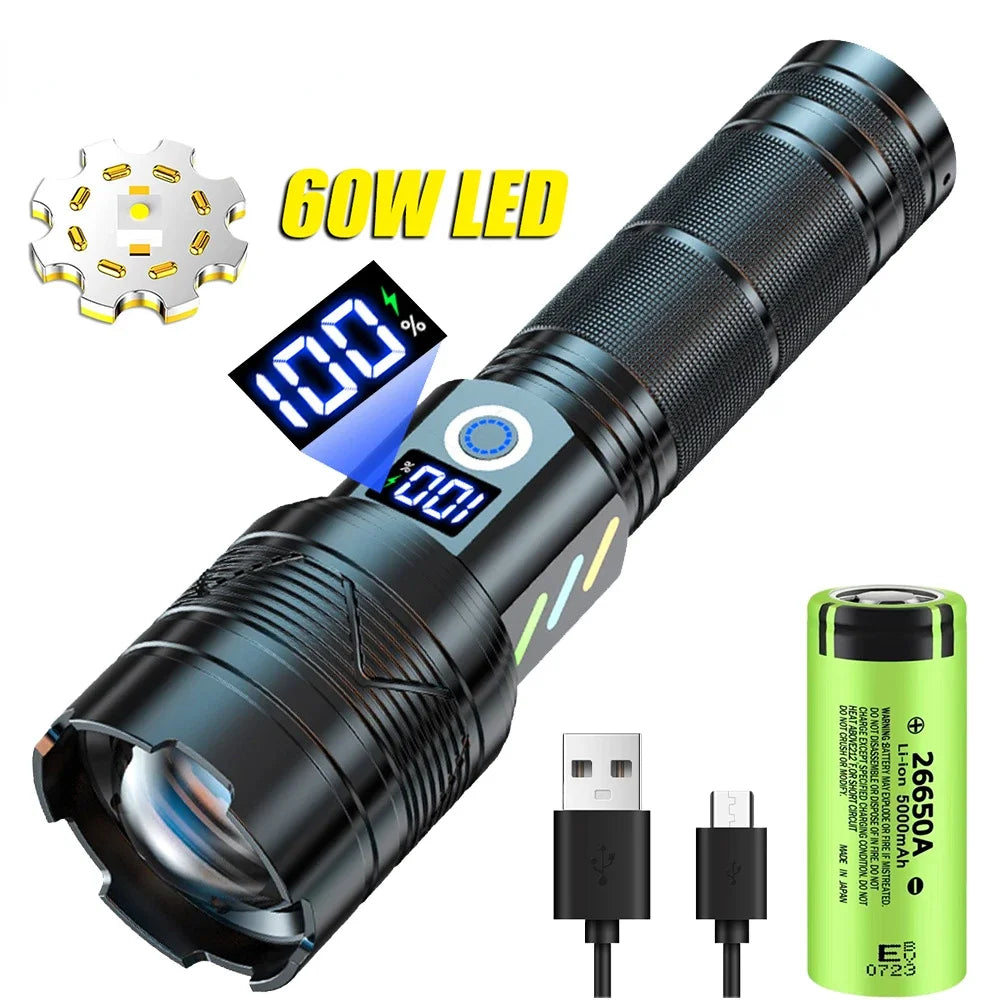ESMARTER 1500 Lumen LED Zoomable Flashlight & Power Bank