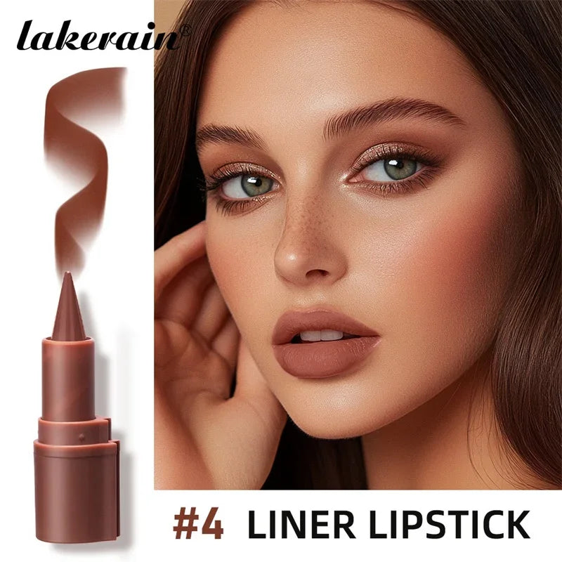 Tapered Gradient Lip Liner Pencil Purple Brown Pointed Head Lipliner Waterproof Non Sticky Matte Lipstick Gradient Contouring Zpaxo