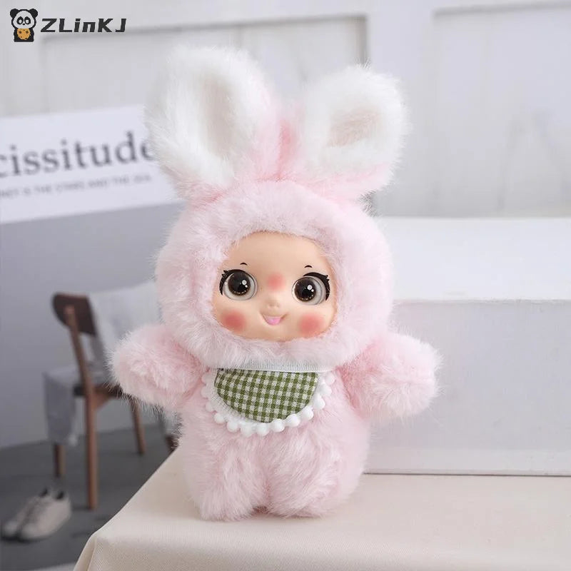▶Cute Animal Rabbit Bear Sheep Plush Doll Toy Pendant Keychain Ornaments Backpack Hangings Decoration Car Keyring For Women Gift Zpaxo