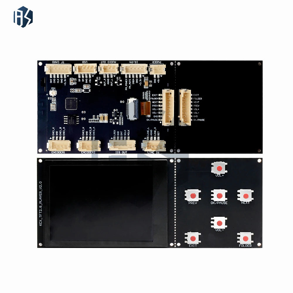 2.8-Inch TFT Color Screen MP3 Decoder Module - Lossless Bluetooth Audio Playback & I2S Output for Hi-Fi Portable Audio Projects Zpaxo