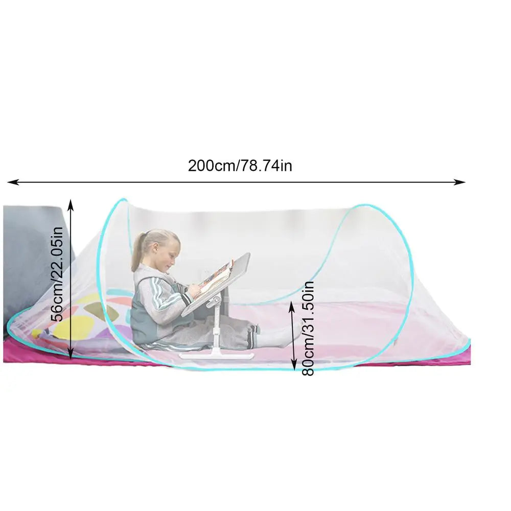 Portable Fly Net Tent Folding Mosquito Nets Ultralight Sleeping Bag Travel Netting Tent Summer Accessories For Camping Traveling Zpaxo Blue China Mainland