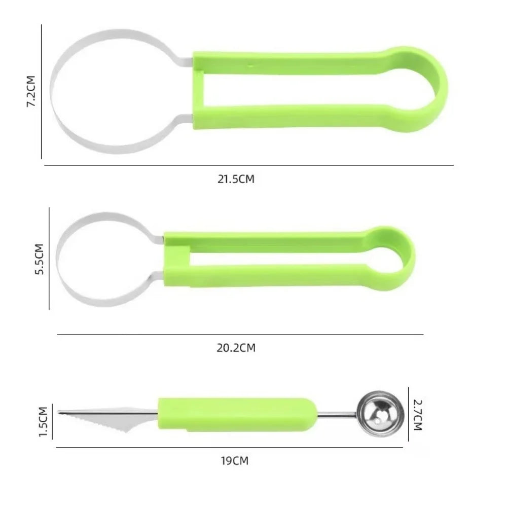 Three-in-one Fruit Slicer Suitable Slicing Scooping Carving Fruits It Zpaxo