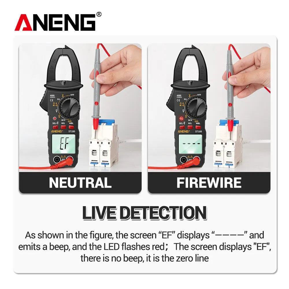ANENG ST180 AC Current Multimeters 4000 Counts Digital Clamp Meters Zpaxo