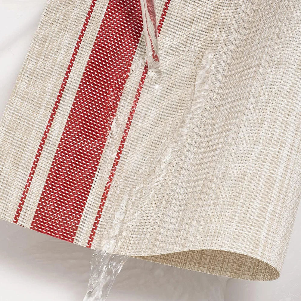 3Pcs Stripe Placemats Heat-Resistant Woven Vinyl PVC Table Mats for Dining Table Washable Zpaxo