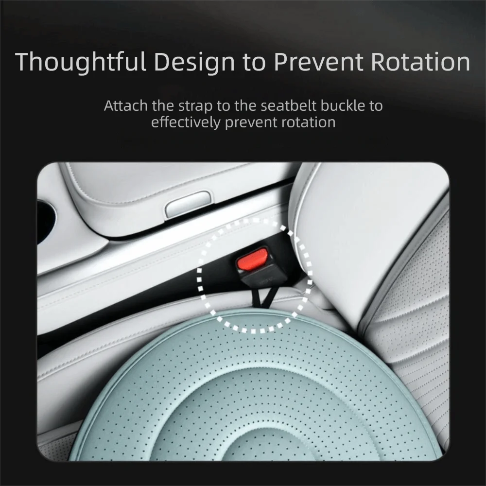 360 Degree Rotating Car Seat Cushion Anti-slip Mat Punching Design Zpaxo