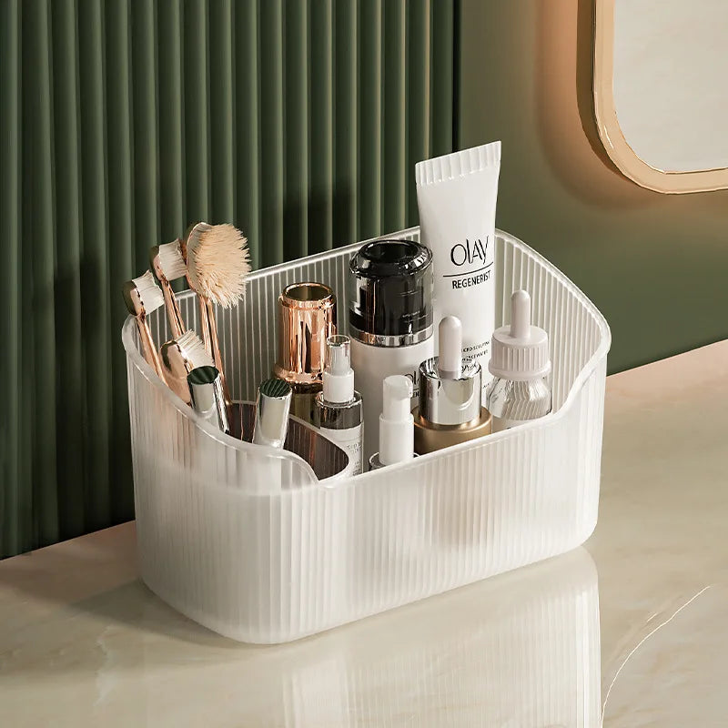 Desktop Makeup Organizer & Cosmetics Storage Box – 3 Grid