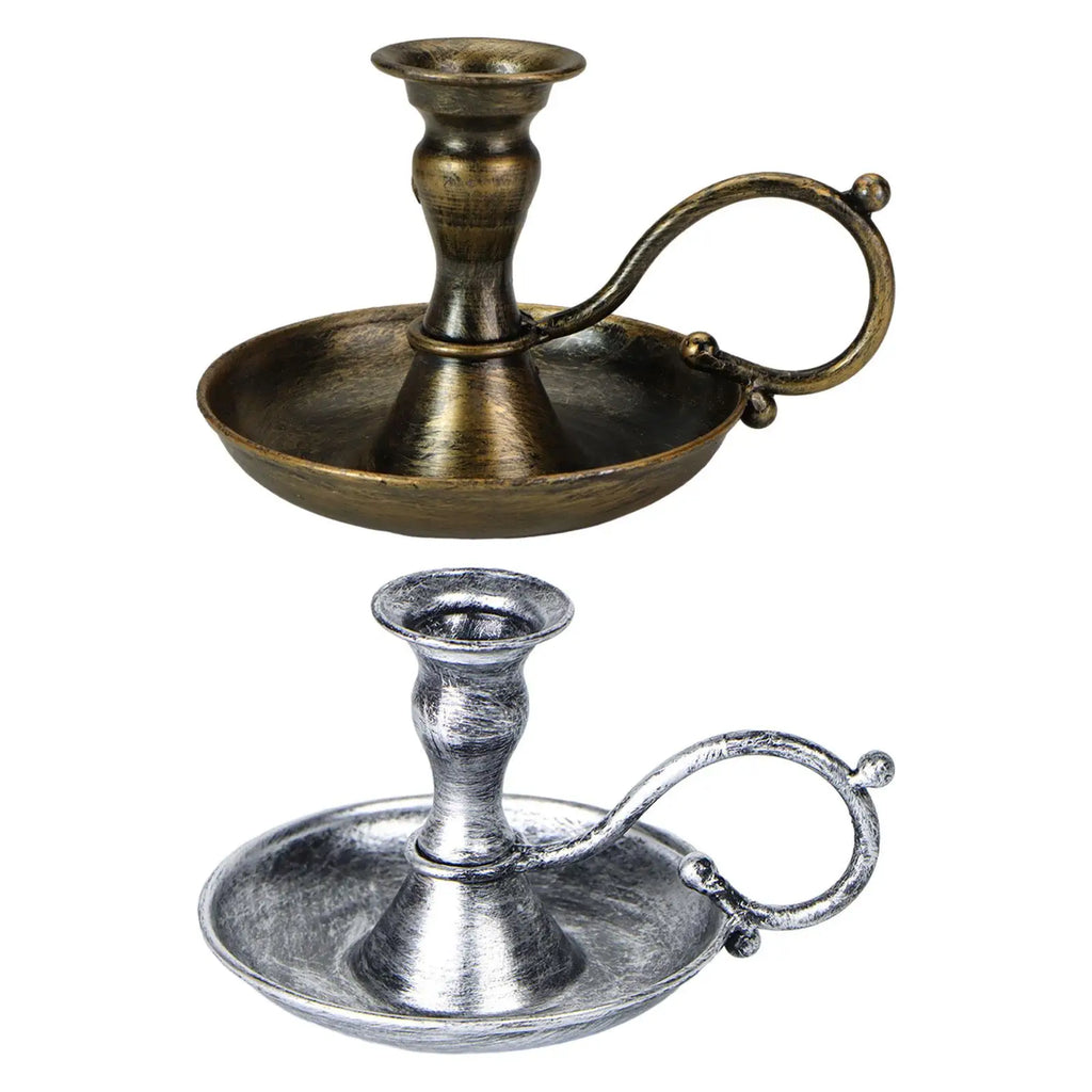 Retro Handheld Metal Candlestick Holder – European Vintage Style Candle Holder Zpaxo