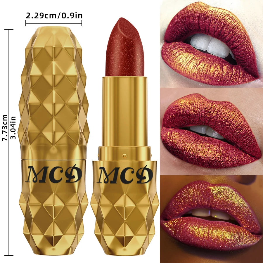 Matte Diamond Lipstick Waterproof Glitter Metallic Lip Tint
