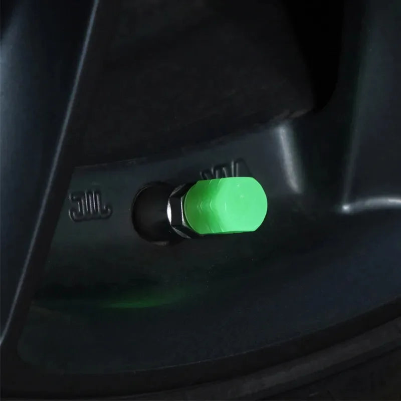 Luminous Glow Valve Caps – Car, Motorcycle & Bike (4–20 Pack)