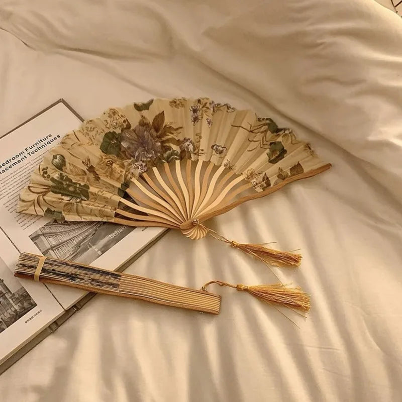 1 Chinese Portable Folding Fan Ancient Prop Women's Summer Shooting