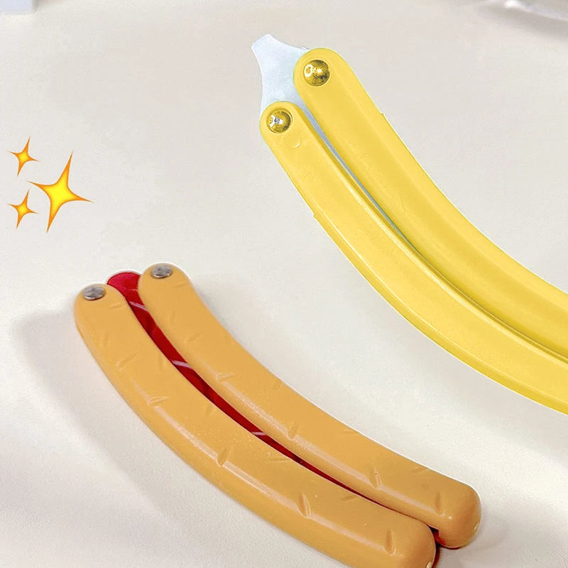 3D Printing Gravity Dog Butterfly Knife Banana Radish Model Push Card