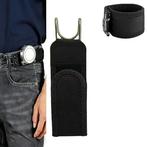Waist Buckle Unisex Adjustable Lazy Belt Iron Hook Convenient Elastic