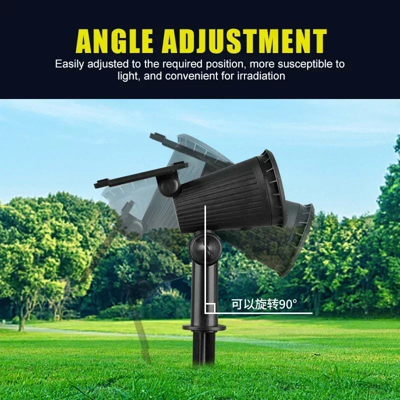 Solar 9-LED In-Ground Spotlight IP65 Waterproof Landscape Light
