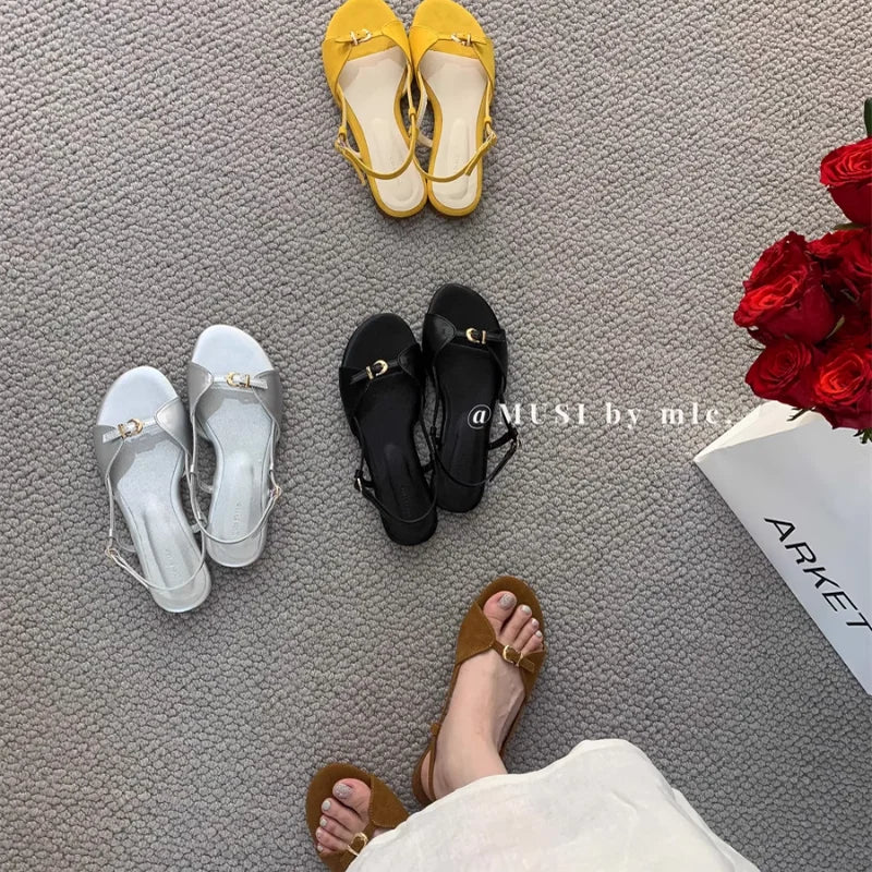 Sandals for Women 2025 Flat Shoes Women's Casual Outerdoor Summer New Versatile Sandals Women Sandalias Mujer Zpaxo