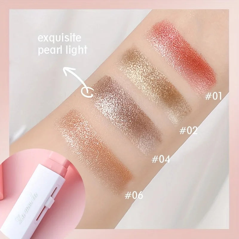 2 In 1 Pearly Highlighter Eyeshadow Stick Makeup Waterproof Long Lasting Glitter Eyeshadow Eyeliner Stick Eyes Makeup Cosmetics Zpaxo