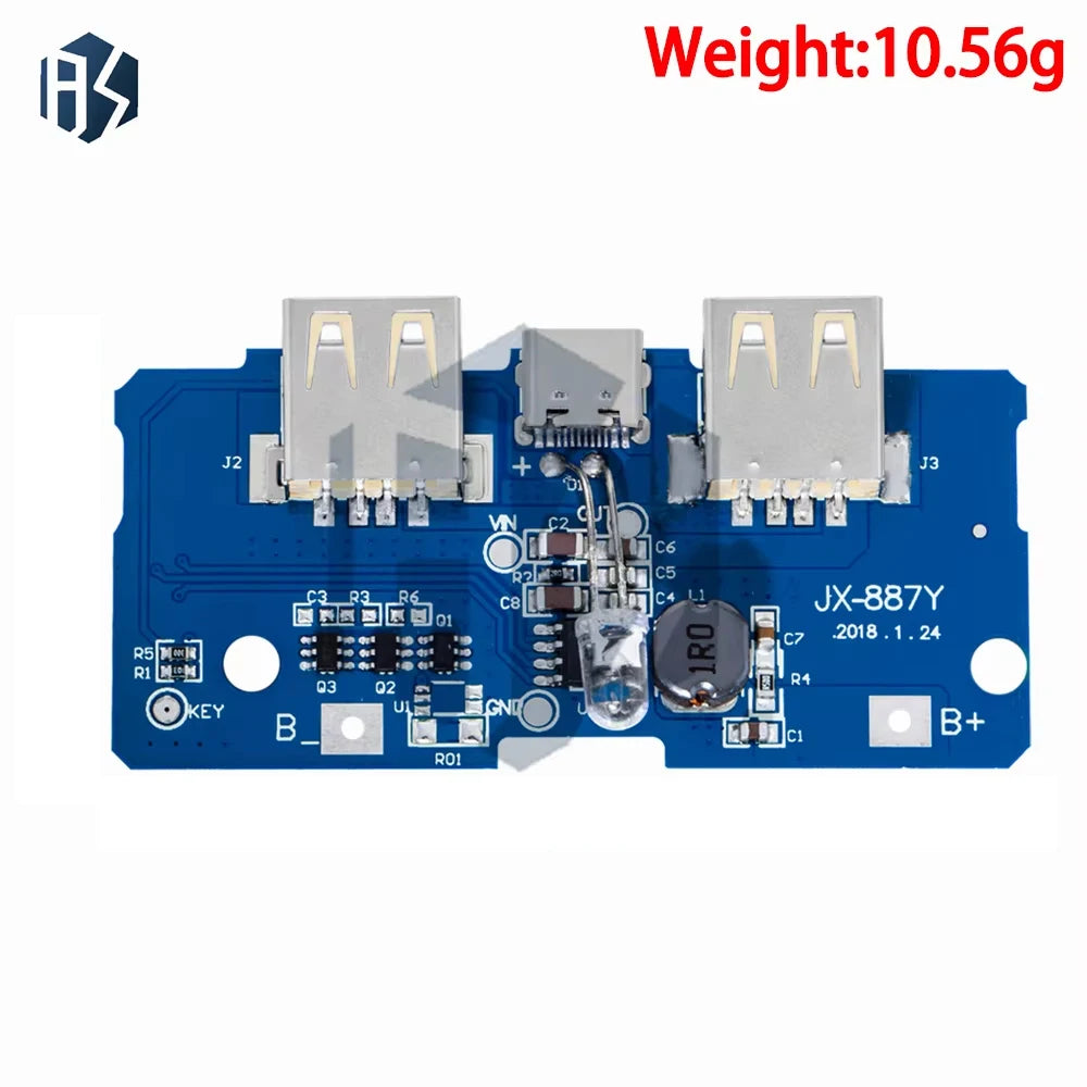 ‌18650 DIY Power Bank Module – Dual Micro USB 5V 2A Output 3.7V to 5V Boost Charger Board with LED Indicators | Over-Charge Zpaxo