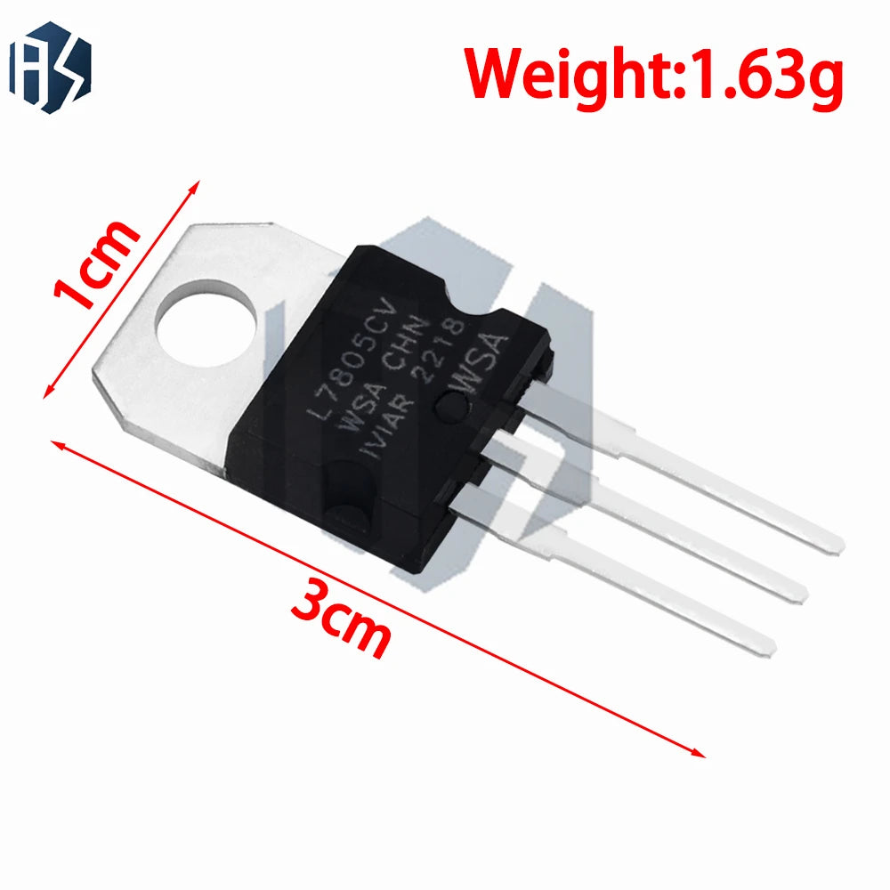 100pcs LM7805 L7805 7805 L7805CV Voltage Regulator IC 5V 1.5A TO-220 Zpaxo