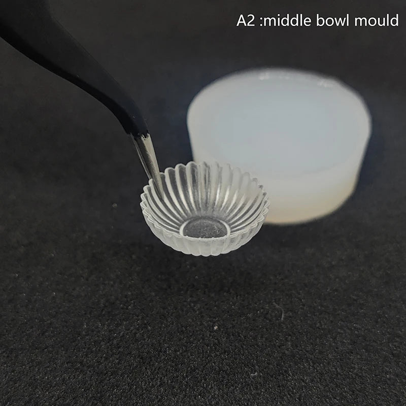 Silicone Mold DIY Dollhouse Miniature Tableware Mug Cups Food Jar Zpaxo A2