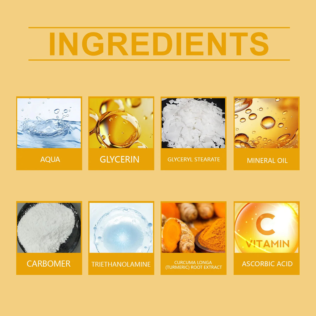 Hoygi Brightening Turmeric Face Moisturizer for Dry Sensitive Skin Hydrating Vitamin C Cream Anti Aging Daily Skincare Routine Zpaxo