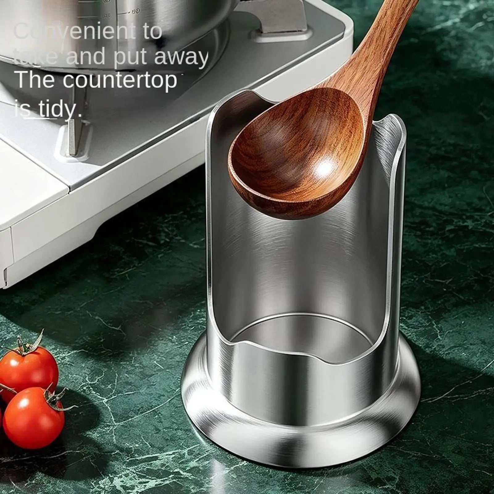 Spoon Rest Stainless Steel Pot Lid Cooking Utensil Storage Stand