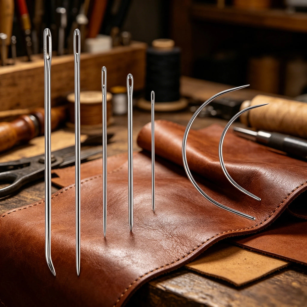 Portable leather tool set, leather hand sewing machine, leather repair large head sewing needle, sewing wax thread Zpaxo